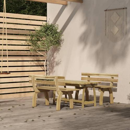 vidaXL Ensemble à manger de jardin 3 pcs Bois de pin, Jardin & Terrasse, Ensembles de jardin, Neuf, Envoi