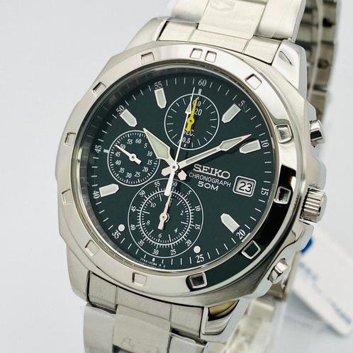 Seiko - Chronograph Dark Green Dial - Zonder Minimumprijs -, Handtassen en Accessoires, Horloges | Antiek