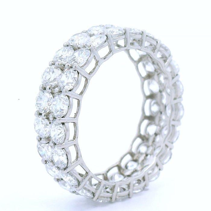 Zonder Minimumprijs - Ring Platina - 5.00ct. tw. Diamant, Handtassen en Accessoires, Ringen