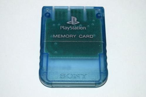 Sony PS1 1MB Memory Card Transparant Blauw (PS1 Accessoires), Games en Spelcomputers, Spelcomputers | Sony PlayStation 1, Zo goed als nieuw
