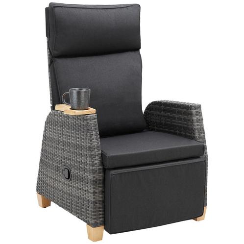 tectake Wicker fauteuil Pescara met aluminium frame, rugleun, Tuin en Terras, Tuinsets en Loungesets, Verzenden