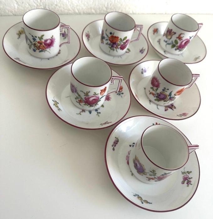 Old Vienna - Service à café (12) - Porcelaine, Antiquités & Art, Antiquités | Verre & Cristal