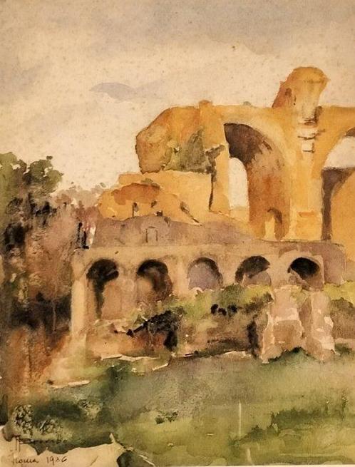 Angelo Brombo (1893-1962) - Particolare di Roma, Antiquités & Art, Art | Peinture | Classique