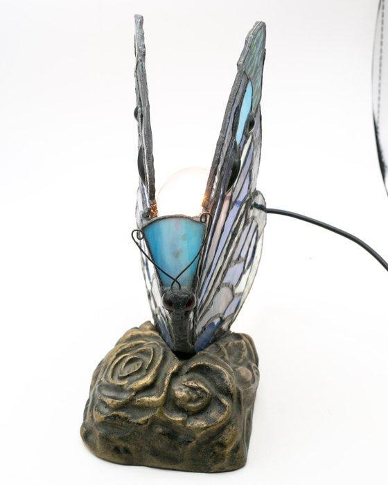 Tafellamp - vlinder - Metaal, loodglas, Antiek en Kunst, Curiosa en Brocante