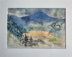 Jan Altink (1885-1971) - Blue mountains and yellow lake, Antiek en Kunst, Kunst | Schilderijen | Modern