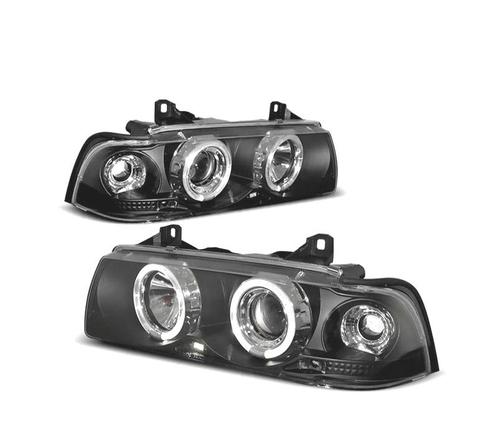 PHARES BMW E36 90-99 ANGEL EYES CCFL FOND NOIR, Auto-onderdelen, Verlichting, Verzenden