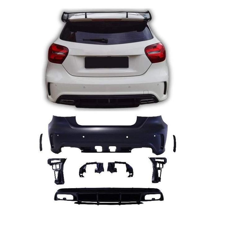 Achterbumper met diffuser voor mercedes a-klasse w176 amg-li, Auto-onderdelen, Carrosserie