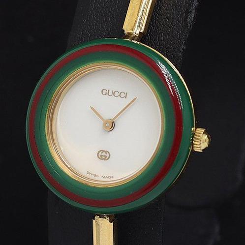 Gucci - GUCCI 11/12 Change Bezel Ladies Watch - 11/12 -, Handtassen en Accessoires, Horloges | Heren