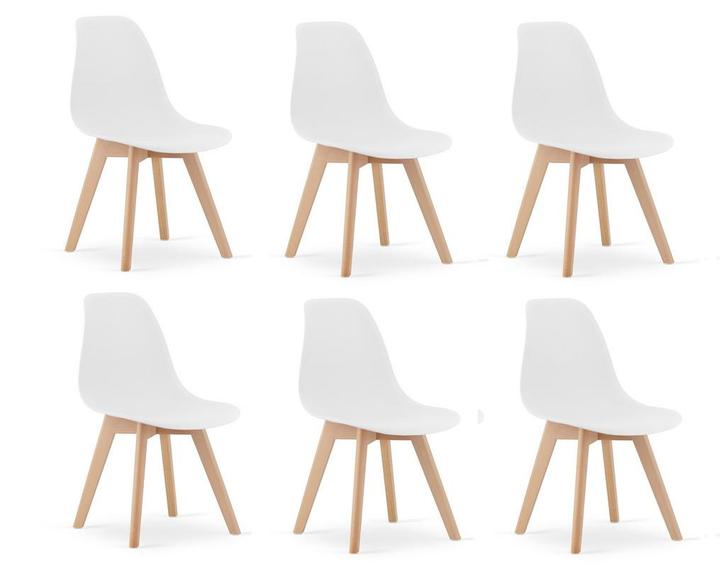 Lichtgewicht eetkamerstoelen KITO - set van 6, eenvoudig..., Huis en Inrichting, Stoelen, Grijs, Vijf, Zes of meer stoelen, Nieuw