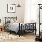 vidaXL Bedframe met hoofd- en voeteneinde metaal zwart, Huis en Inrichting, Slaapkamer | Bedden, Verzenden, Nieuw