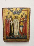 Icône - Saints avec ange gardien - Bois