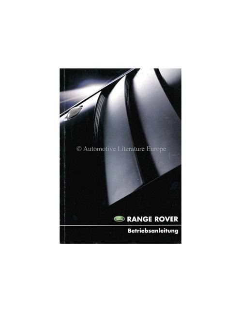 2001 RANGE ROVER INSTRUCTIEBOEKJE ENGELS, Autos : Divers, Modes d'emploi & Notices d'utilisation