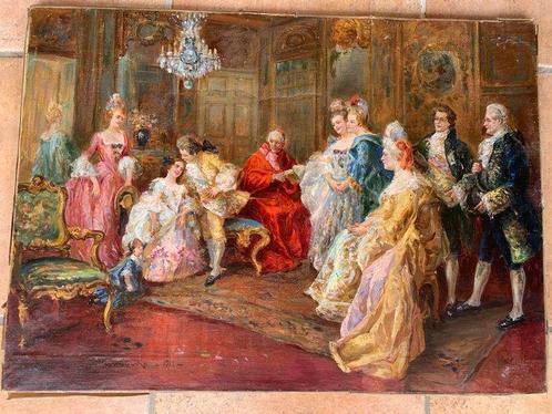 Natale Attanasio (1845-1923) - Festa barocca a tema, Antiek en Kunst, Kunst | Schilderijen | Klassiek