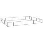 vidaXL Hondenkennel 35 m² staal zwart, Dieren en Toebehoren, Verzenden, Nieuw