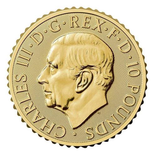 Verenigd Koninkrijk. 10 Pounds 2025 Britannia, 1/10 Oz, Postzegels en Munten, Edelmetalen en Baren