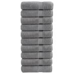 vidaXL Badhanddoeken SOLUND 10 st 600 g/m² 100x150 cm grijs, Huis en Inrichting, Badkamer | Badtextiel en Accessoires, Verzenden