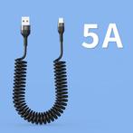 USB-C Spiraal Oplaadkabel - 80 cm - Type C Oplader Data, Verzenden