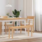 vidaXL Bank 110 cm massief hout rubber, Huis en Inrichting, Verzenden, Nieuw