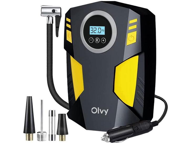 Olvy YPRO - Bandenpomp 12V - Digitale compressor met, Huis en Inrichting, Woonaccessoires | Overige, Nieuw, Verzenden