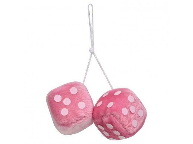 Spiegeldecoratie Dobbelstenen Roze, Autos : Pièces & Accessoires, Habitacle & Garnissage, Enlèvement ou Envoi