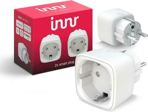 DuoPack Innr Smart Plug Aan/Uit schakelaar - tussenstekker -, Maison & Meubles, Lampes | Autre, Enlèvement ou Envoi