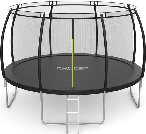 Trampoline met net - 435 cm - 14 FT - zwart - tot 150 kg, Enfants & Bébés, Jouets | Extérieur | Trampolines, Enlèvement ou Envoi