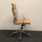 Design bureaustoel, Vitra soft Pad Chair EA 219, bruin leder, Maison & Meubles, Bureaustoel