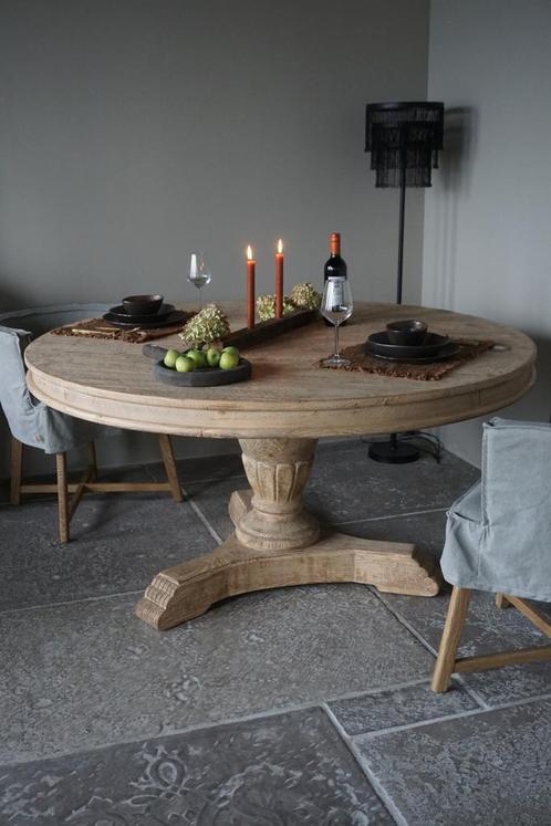 Eettafel Madi | Hout Grenen | Rond | Ø150 x H77 cm, Maison & Meubles, Tables | Tables à manger, Envoi