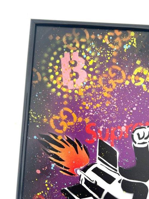 WhyCreationz (XX-XXI) - Monopoly Rocket Crash / Painted not, Antiek en Kunst, Kunst | Schilderijen | Modern