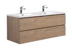 Badkamermeubel Set Angela 120cm Kastanje Eiken Badmeubel, Huis en Inrichting, Badkamer | Badkamermeubels, Verzenden, Nieuw