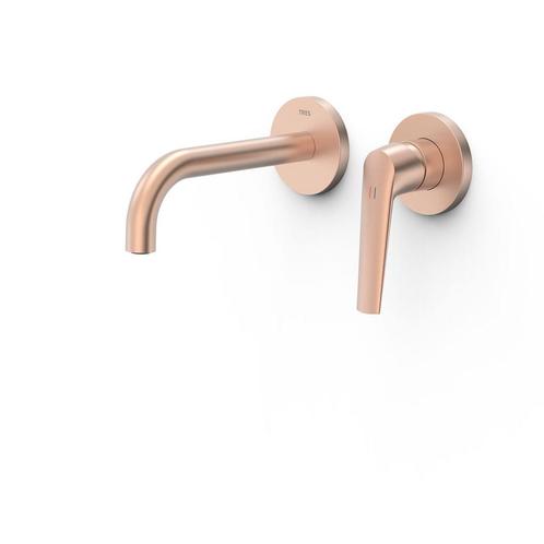 Wastafelkraan Inbouw Tres Fuji 17.7 Cm Mat Rose Gold, Doe-het-zelf en Bouw, Sanitair, Kraan, Nieuw, Ophalen of Verzenden