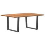 vidaXL Eettafel met natuurlijke rand 180x120x74 cm massief, Huis en Inrichting, Verzenden, Nieuw