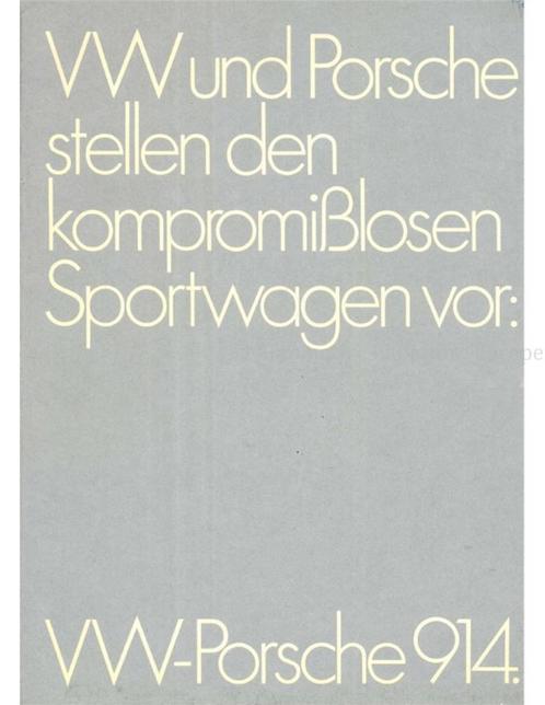 1969 PORSCHE 914 BROCHURE DUITS, Boeken, Auto's | Folders en Tijdschriften