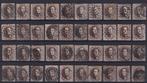 Belgique 1863/1865 - partie de 560 médaillons dentelés,, Postzegels en Munten, Gestempeld