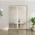 Dubbele stalen taatsdeur - 4 Vlaks - Wit - Moderne look, Doe-het-zelf en Bouw, Deuren en Vliegenramen, Minder dan 80 cm, Overige typen