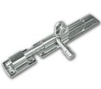 Hangslotgrendel horizontaal 100 mm rvs, Doe-het-zelf en Bouw, Nieuw, Overige materialen, Klink of Kruk