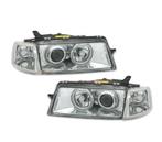 PHARES POUR OPEL VECTRA A 88-95 ANGEL EYES FOND CHROMÉ, Verzenden, Nieuw