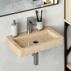 vidaXL Wastafel wandgemonteerd 38x24x6,5 cm marmer, Verzenden, Nieuw