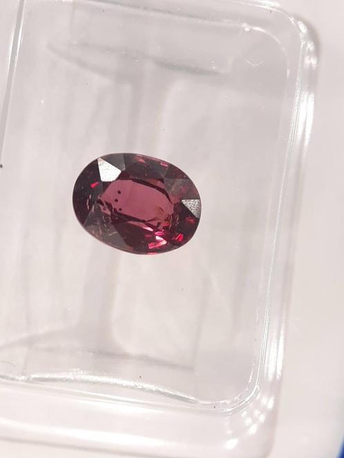 Certified Natural Rhodolite Garnet - 1.58 ct - oval cut - Ta, Handtassen en Accessoires, Edelstenen, Verzenden