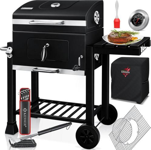 KESSER® XL Houtskoolbarbecue - RVS - BBQ - Zwart, Huis en Inrichting, Woonaccessoires | Overige, Verzenden