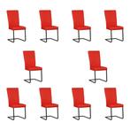 Set van 10 Leren eetkamerstoelen Dare - Toledo Ferrari, Ophalen of Verzenden, Nieuw, Leer, Eén