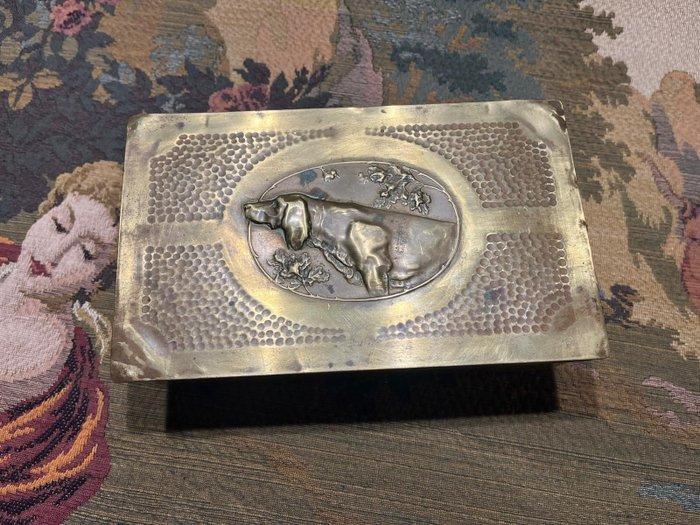 WMF Arts & Crafts - Sigarendoos - Messing, Hout, Verzamelen, Rookartikelen, Aanstekers en Luciferdoosjes