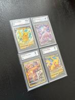 Pokémon - 4 Graded card - CHARIZARD FULL ART & MEWTWO V FULL