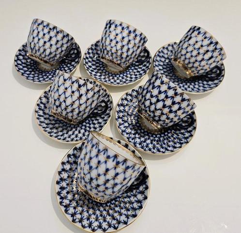 Lomonosov Imperial Porcelain Factory - Service à café pour 6, Antiek en Kunst, Antiek | Meubels | Tafels