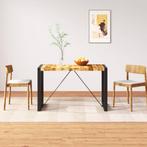 vidaXL Eettafel 120 cm massief ruw mangohout, Verzenden, Nieuw