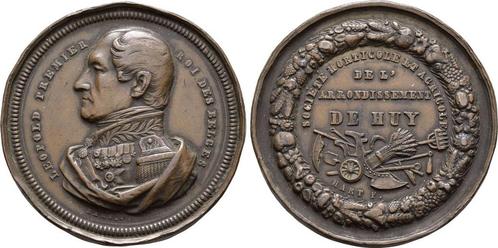 Brons medaille o J Belgie Leopold 1830-1865, Timbres & Monnaies, Pièces & Médailles, Envoi
