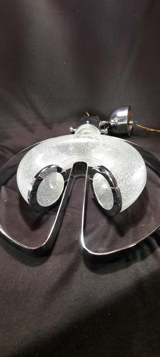 Lustre - Verre, Chrome, Antiquités & Art, Antiquités | Éclairage