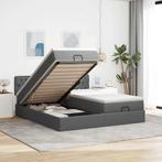 vidaXL Ottoman bed met matrassen 160x200cm stof donkergrijs, Huis en Inrichting, Slaapkamer | Bedden, Verzenden, Nieuw