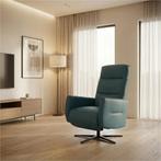 Leren elektrisch relaxfauteuil Pride - Toledo Turquoise, Huis en Inrichting, Nieuw, Ophalen of Verzenden, Modern, 50 tot 75 cm