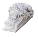 Figuur (2) - Paartje leeuwen Canova - Houtsnijwerk in steen., Antiek en Kunst